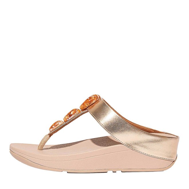 FINO METALLIC FLECK STONE TOE-THONGS