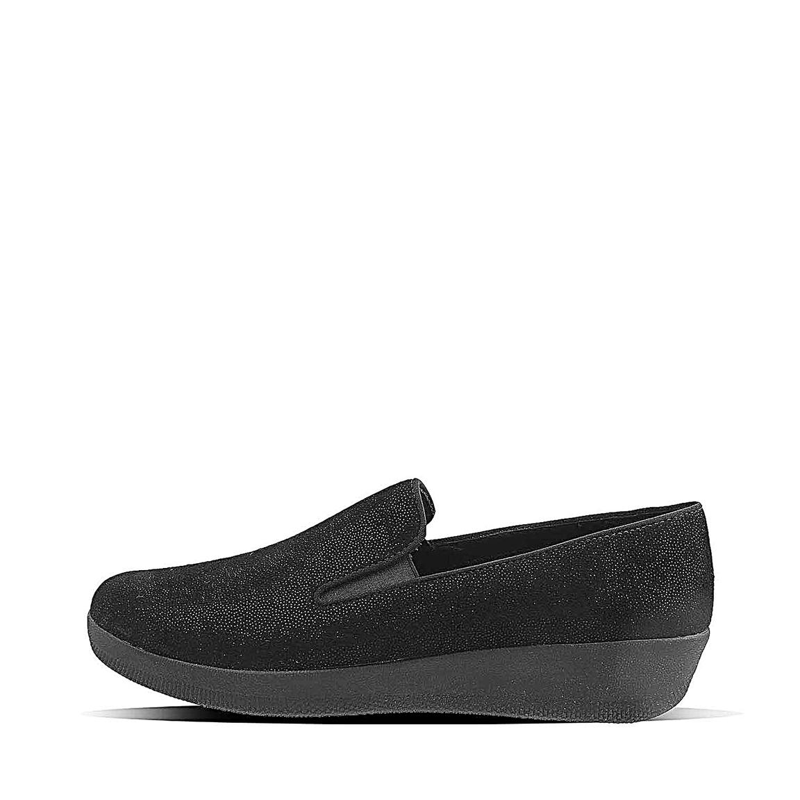 Glitter Dot Suede Loafers