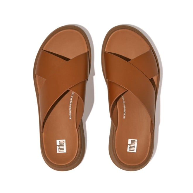 Women's Eloise Cork-Wrap Leather Wedge Slides | FitFlop US