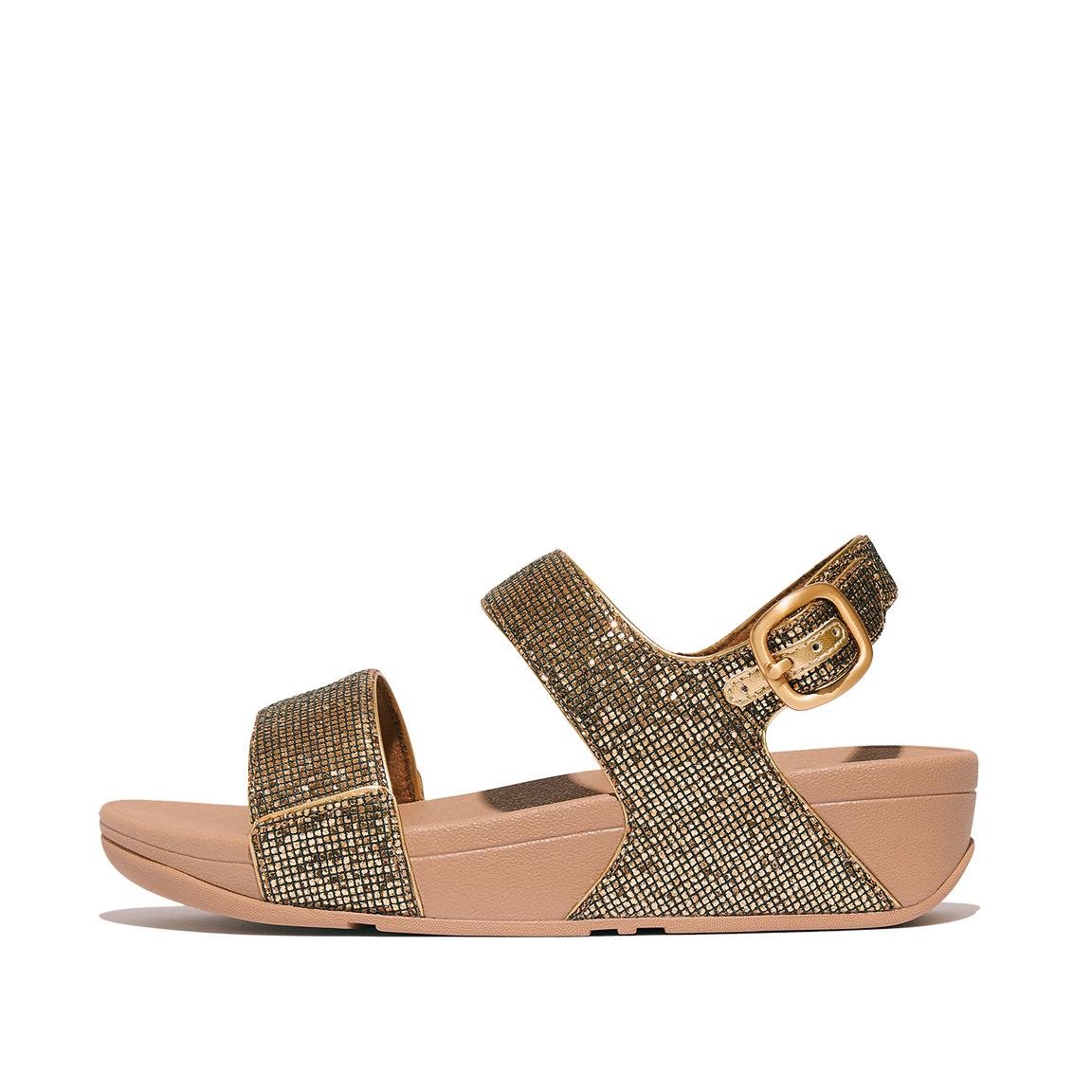 LULU GLITTERBALL BACK-STRAP SANDALS