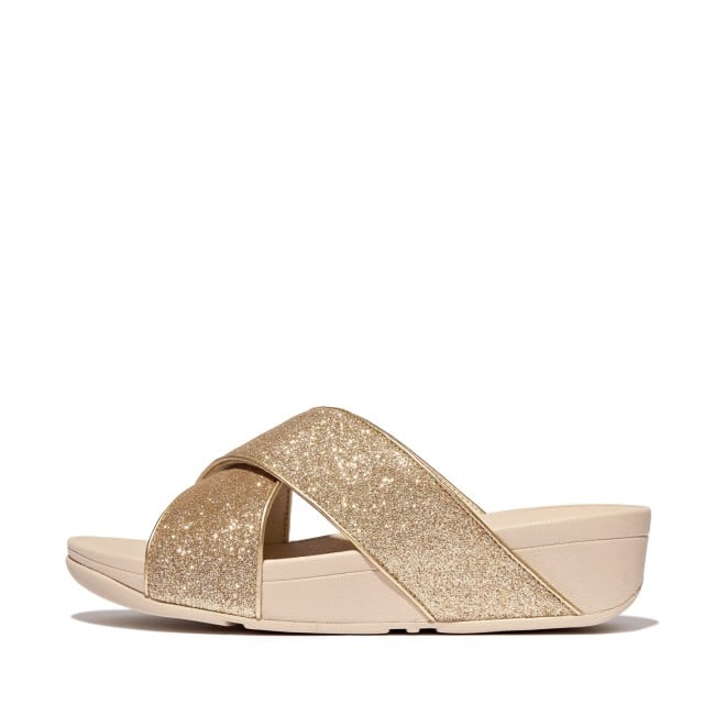 LULU GLITTERDUST CROSS SLIDES