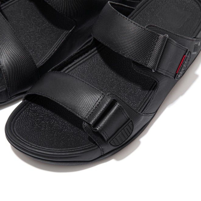 Buy Mens Embossed-Leather Slides online. SKU: 338-239-11-9 | FitFlop